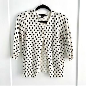 89th & Madison White and Black Polka Dot Cardigan